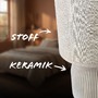 Stolní lampy dekorační - BRILO 7538014 Ino stolní lampička, látkové stínidlo, keramický podstavec, 15x28 cm (DxH), šedá - BRILO - foto 4