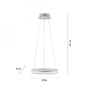 Kruhová - PN 2381-16 TITUS LED závěsné svítidlo 40x40 bílá, kruhové stmívatelné, paměťová funkce, moderní SimplyDim 3000K - PAUL NEUHAUS - foto 4