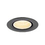 Kruhová - LA 1010048 NUMINOS® GIMBLE XS Stropní vestavné svítidlo, 3000 K, 40°, IP20, kulaté, černé / bílé - BIG WHITE (SLV) - foto 4
