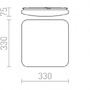Technická - RED R12440 SEMPRE SQ 33 senzor stropní mléčný akryl 230V LED 24W 3000K - RED - DESIGN RENDL - foto 4