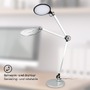 Stolní lampy pracovní - BRILO 7027-014 CCT LED stolní lampa na psací stůl, pr. 20 cm, 9 W, stříbrná - BRILO - foto 4