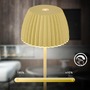 Stolní lampy dekorační - BRILO 7552019 Nabíjecí stolní lampa Riffle Mini - 20 cm, 1,5W, 150lm, bezdrátová, LED, stmívatelné, dotykový vypínač, zelená - BRILO - foto 4