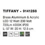 Nad obrazy/zrcadla - NV 9141288 Nástěnné svítidlo nad obraz a zrcadlo TIFFANY mosaz hliník a akryl LED 12W 230V 4000K IP20 - NOVA LUCE - foto 4