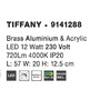Nad obrazy/zrcadla - NV 9141288 Nástěnné svítidlo nad obraz a zrcadlo TIFFANY mosaz hliník a akryl LED 12W 230V 4000K IP20 - NOVA LUCE - foto 4