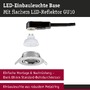 Kruhová - P 94948 LED vestavné svítidlo Base GU10 Flat výklopné 4W 230V 2700K kov kartáčovaný - PAULMANN - foto 4