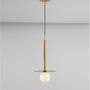 Subtilní - NV 9043311 Závěsné svítidlo PIELO mosazný zlatý kov opálové sklo G9W 1x5W 230V IP20 bez žárovky - NOVA LUCE - foto 4