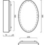Kruhová - OS GEM44251 GEMINI 1 stropní/nástěnné skleněné svítidlo bílá IP43 2x25W E27 - OSMONT - foto 4