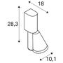 Nástěnná - LA 1008012 T-TUBE nástěnné světlo pro povrchovou montáž, GU10, jednoduché, IP44, max. 10 W, černé - BIG WHITE (SLV) - foto 4