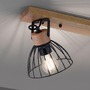 Bodová - LD 11418-18 LAMI LED stropní svítidlo 3 ramenné, dřevo, černé kovové stínítko, otočné - LEUCHTEN DIREKT / JUST LIGHT - foto 4