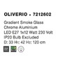 Koule - NV 7212602 Závěsné svítidlo OLIVERIO kouřové sklo s přechodem chromovaný hliník E27 1x12W IP20 bez žárovky - NOVA LUCE - foto 4