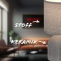 Stolní lampy dekorační - BRILO 7538014 Ino stolní lampička, látkové stínidlo, keramický podstavec, 15x28 cm (DxH), šedá - BRILO - foto 4