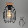 Dekorativní - BRILO 3038-015 Stropní svítidlo pr. 17,5 cm 1x E27 60W černá - BRILO - foto 4