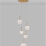 Vícečetná - NV 9695222 Závěsné svítidlo HOOK saténový zlatý kov a opálové bílé sklo LED 37W 230V 3000K IP20 stmívatelné - NOVA LUCE - foto 4