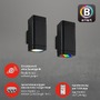 Nástěnná - BRILO 3675-025 LED venkovní nástěnné svítidlo. 15,5 cm, 2x LED modul, 8,5 W, 350 lm, černá - BRILO - foto 4