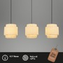 Podélná - BRI 4851034 BRILONER Papper závěsné svítidlo, stínidlo z přírodních vláken, 3xE27 patice, přírodní 4851034 - foto 4