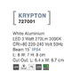 Zapuštěná - NV 727001 Venkovní zapuštěné svítidlo do zdi KRYPTON bílý hliník LED 3W 3000K 220-240V 15st. IP54 - NOVA LUCE - foto 4