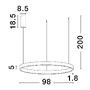 Kruhová - NV 9345668 Závěsné svítidlo ELOWEN černý hliník a silikon LED 100W 3000K stmívatelné - NOVA LUCE - foto 4