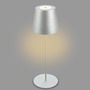 Stolní lampy dekorační - BRILO 7508014 Kiki stolní lampička bezdrátová, dotykový vypínač, nastavitelná výška, stmívatelné, nabíjecí, matný chrom - BRILO - foto 4