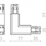 Lišty a příslušenství EUTRAC - RED R11327 EUTRAC L spoj vnitřní černá 230V - RED - DESIGN RENDL - foto 4