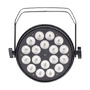 Jevištní efekty - Napájení / výstup LED Slim Flat PAR Může 18x 10W RGBWA + UV 6 v 1 - foto 4