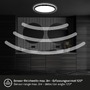 Kruhová - BRILO 7525415 Move LED stropní svítidlo IP44, přímé a nepřímé osvětlení, pohybové čidlo, černá - BRILO - foto 4