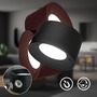 Stolní lampy s klipem - BRILO 2499015 Tari LED lampička na psací stůl, stmívatelné, magnetická hlava, černá - BRILO - foto 4