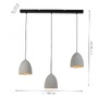 Vícečetná - PN 2233-22 ETON Závěsné svítidlo beton 3x E27 40W - PAUL NEUHAUS - foto 4