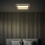 Hranatá - BRI 3845015 Remsa LED stropní svítidlo, dekor dřeva, přímé a nepřímé osvětlení, hranaté 31,5x29 cm, černá/dřevo - BRILONER - foto 4