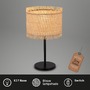 Stolní lampy dekorační - BRI 7854014 Borra stolní lampa, stínidlo ze slámy, přírodní - BRILONER - foto 4