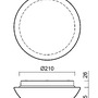 Plafoniéry - OS AUR70358 AURA 7 IP stropní/nástěnné skleněné svítidlo bílá IP65 3000 K 10W LED - OSMONT - foto 4