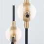 Dekorativní - NV 9280674 Závěsné svítidlo ATOMO černá a zlatý kov a akryl LED 3 x 2.4W 230V 3000K IP20 - NOVA LUCE - foto 4