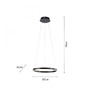 Kruhová - LD 15393-13 RITUS LED závěsné svítidlo antracit, kruhové pr.40cm, stmívatelné, Switchmo, teplá bílá krokově stmívatelné 3000K - LEUCHTEN DIREKT / JUST LIGHT - foto 4