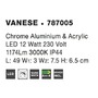 K zrcadlu - NV 787005 Nástěnné svítidlo nad zrcadlo VANESE chromovaný hliník a akryl LED 12W 3000K IP44 - NOVA LUCE - foto 4