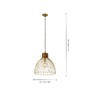 Dekorativní - LD 11489-60 ALAMI Závěsné svítidlo, mosaz, pr. 40cm, mangovníkové dřevo, industriální design, - LEUCHTEN DIREKT / JUST LIGHT - foto 4
