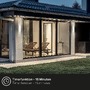 Nástěnná - BRI 3786016 Lima LED venkovní nástěnné svítidlo, nabíjecí, 3 krokový dotykový stmívač, časovač, bílé - BRILONER - foto 4