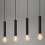 Vícečetná - BRI 4031-045 Retro závěsné svítidlo, 85 cm, bez 4x E27, max. 60 W, černá-mat - BRILONER - foto 4