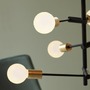 Vícečetná - NOR 48933003 Závěsné svítidlo Josefine 6x28W E27 matná černá mosaz - NORDLUX - foto 4