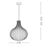 Kónická - ILUX 205298 Závěsné svítidlo Ideal Lux Onion SP1 D38 205298 1x60W 38cm - IDEALLUX - foto 4