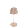 Stolní lampy dekorační - BRILO 7552011 Nabíjecí stolní lampa Riffle Mini - 20 cm, 1,5W, 150lm, bezdrátová, LED, stmívatelné, dotykový vypínač, béžová - BRILO - foto 4