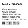 Kruhová - NV 71045001 Stropní svítidlo FANO bílý hliník akrylový difuzor LED 26W 3000K IP20 - NOVA LUCE - foto 4