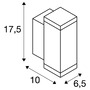 Nástěnná - LA 1010178 THEO PRO S nástěnné svítidlo pro povrchovou montáž, jednoduché, DALI, P1, obdélníkové, 2700 K, 3 W, 24°, bílé - BIG WHITE (SLV) - foto 4