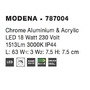 K zrcadlu - NV 787004 Nástěnné svítidlo nad zrcadlo MODENA chromovaný hliník a akryl LED 18W 3000K IP44 - NOVA LUCE - foto 4