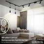 Lištové Briloner 48V - BRILO 8025045 Startovací sada lištový systém nízké napětí 200 cm, 2x 48V lišta, 4 LED spoty, s trafem, černá - BRILO - foto 4