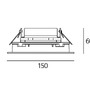 Zapuštěná - AR T42018NSPW00 Ego 150 Flat downlight čtverec 5° 3000K - ARTEMIDE - foto 4