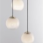 Vícečetná - NV 9028841 Závěsné svítidlo JIAN mosazný zlatý kov a bílé sklo s přechody E27 3x12W 230V IP20 bez žárovky - NOVA LUCE - foto 4