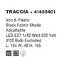 Stojací lampy - NV 41455401 Stojací lampa TRACCIA kovové a plastové černé stínidlo nastavitelné E27 1x12 W IP20 bez žárovky - NOVA LUCE - foto 4