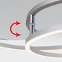 Kruhová - BRILO 3228-018 LED stropní svítidlo, 51,5 cm, 4100 LM, 36 W, hliník-chrom - BRILO - foto 4