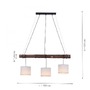 Vícečetná - LD 11238-79 BARK LED závěsné svítidlo, 3-ramenné, dřevo, 3xE27, látkové stínidlo - LEUCHTEN DIREKT / JUST LIGHT - foto 4