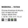 K zrcadlu - NV 787002 Nástěnné svítidlo nad zrcadlo MODENA chromovaný hliník a akryl LED 18W 3000K IP44 - NOVA LUCE - foto 4
