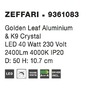 Dekorativní - NV 9361083 Stropní svítidlo ZEFFARI plátkovaný zlatý hliník a K9 křišťál LED 40W 230V 4000K IP20 - NOVA LUCE - foto 4